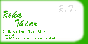 reka thier business card